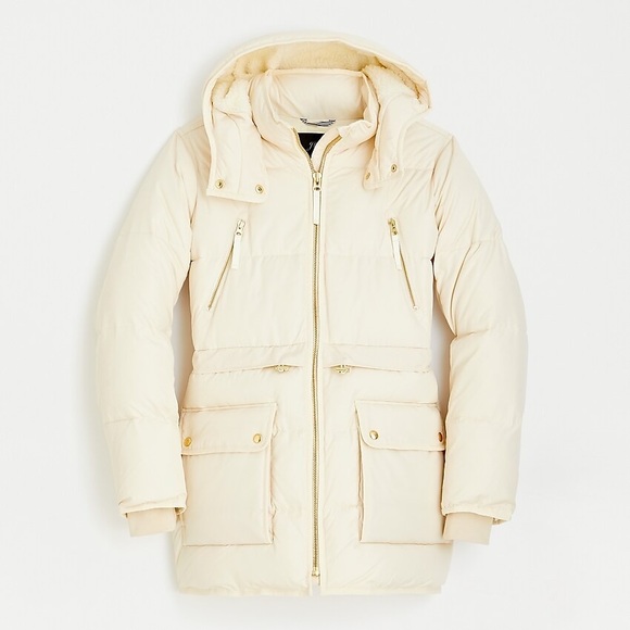 J. Crew Jackets & Blazers - J.Crew Chateau Puffer Jacket with primaloft cream size XXSP